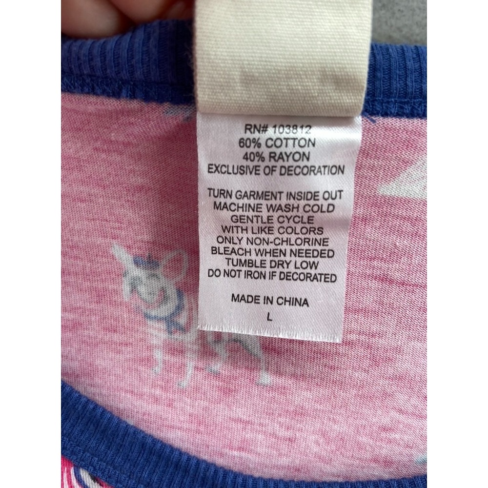 Nite Nite MUNKI MUNKI Pajamas Women L Pink PJ Shorts French Bulldogs Paris 2pc - Picture 4 of 15
